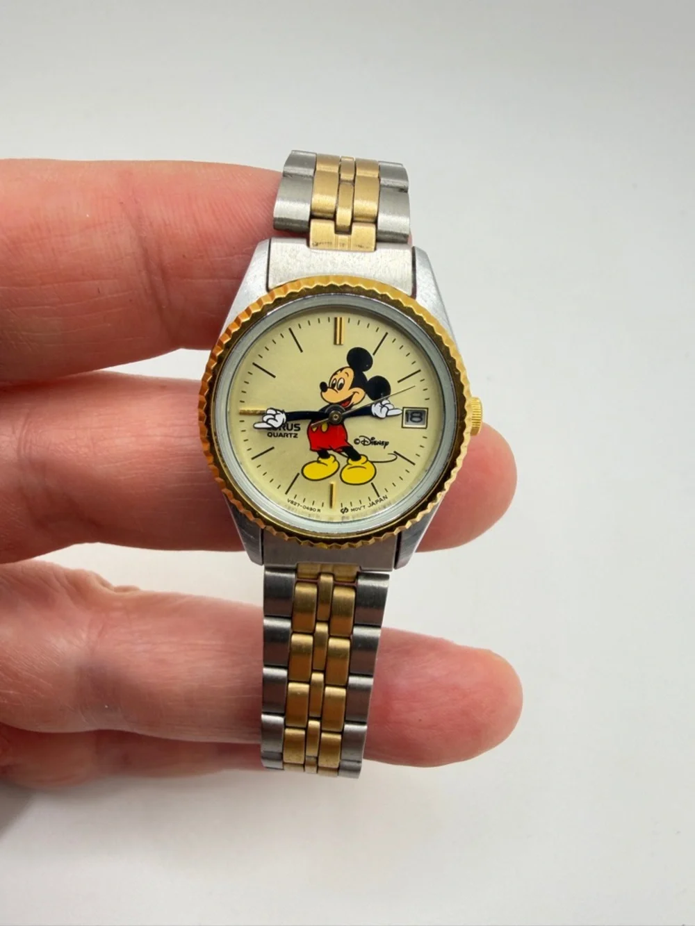 Vintage Lorus Seiko Ladies Disney/Mickey Mouse‎ two tone stainless steel watch!